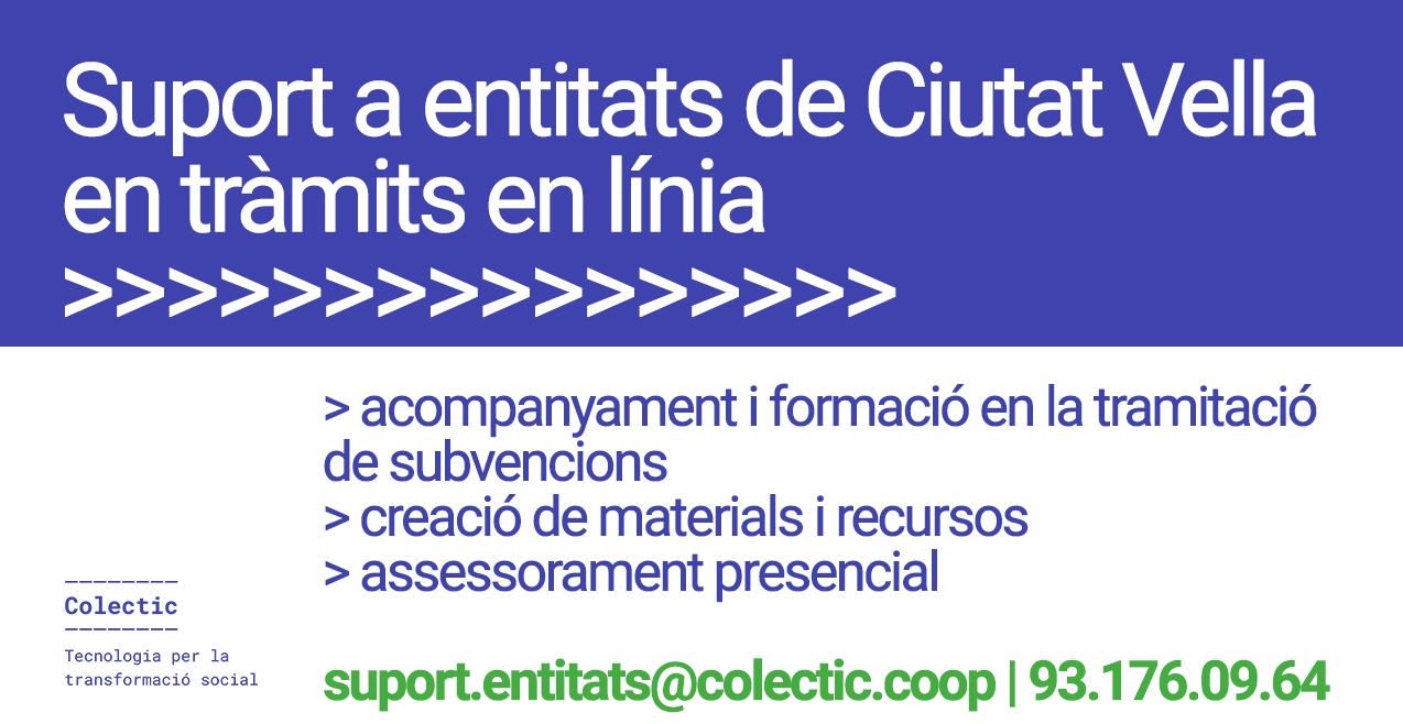 Suport entitats tràmits en línia