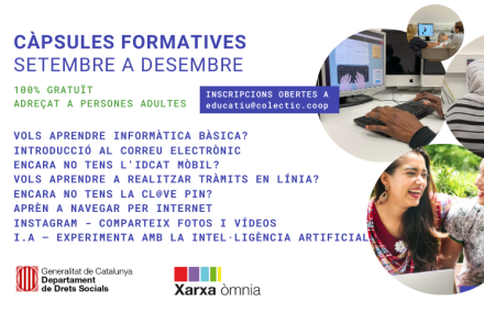 Inscriu-te a les formacions del Punt Òmnia del Raval de l’últim trimestre del 2023! Inscripcions obertes